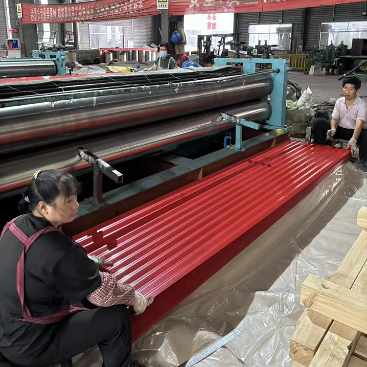 Түстермен қапталған гофрленген металл шатыр